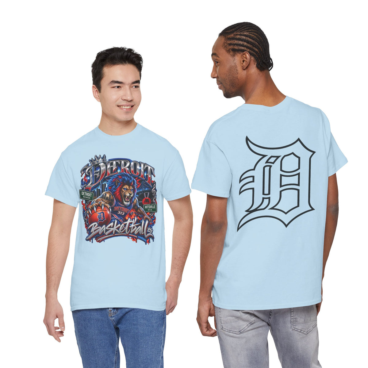 Detroit Basketball Tee | Motor City D Logo Shirt, Basketball Graphic