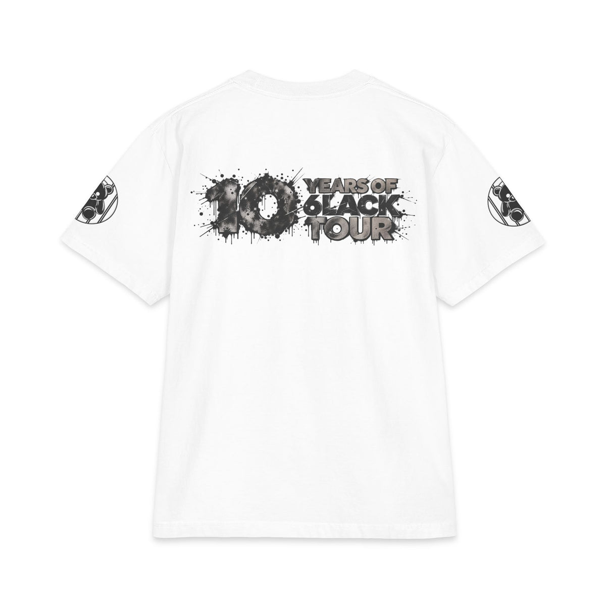 10 Years of 6lack Tour graphic T-Shirt | 6LACK portrait splash design
