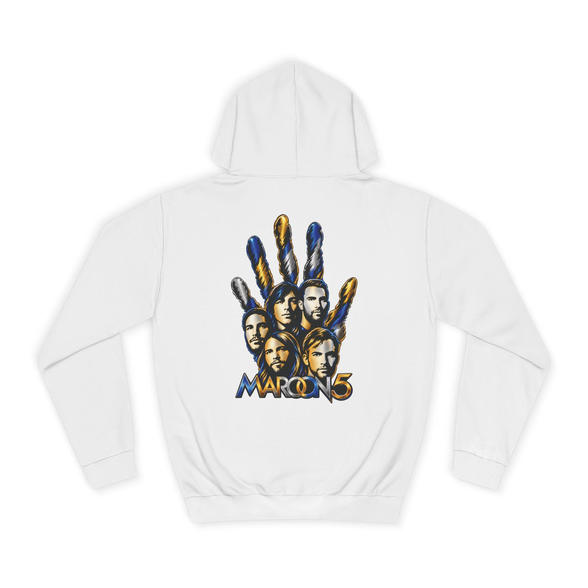 Maroon 5 Band Portrait Handprint Hoodie | Music Band Pullover