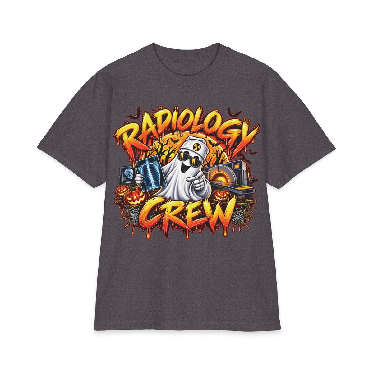 Medical Radiology Crew Ghost Graphic Tee | Halloween X-ray Theme