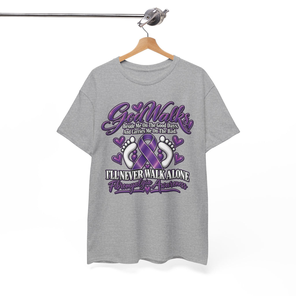 Purple Awareness Ribbon I'll Never Walk Alone T-Shirt | Support Survivor Tee