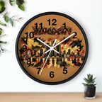 Motor City Detroit Skyline Wall Clock