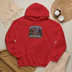 Detroit skyline determined slogan Hoodie | Motor City vintage style