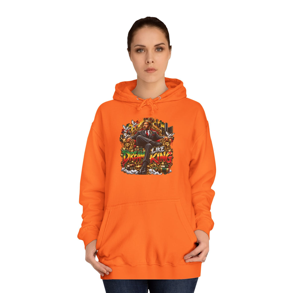 Martin Luther King Graphic Hoodie | Colorful Jungle King Design