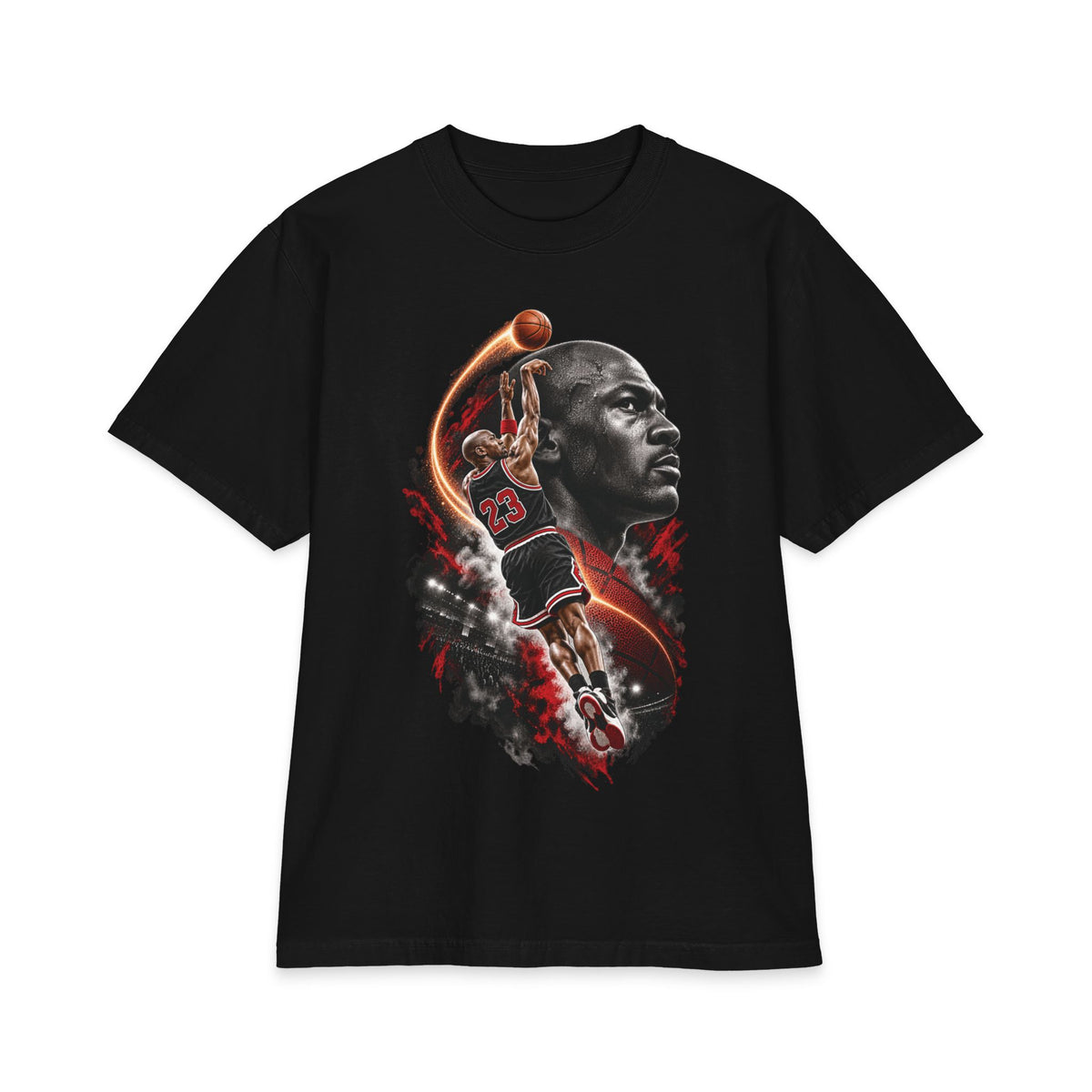 Basketball Slam Dunk Portrait T-Shirt | Sports Player Graphic Tee