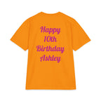 Kpop Hunter Demon Birthday Girl T-Shirt | Colorful Cartoon Letters, Balloons & Characters