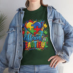 Different Is Beautiful Autism Puzzle Heart T-Shirt | Neurodiversity Awareness Tee