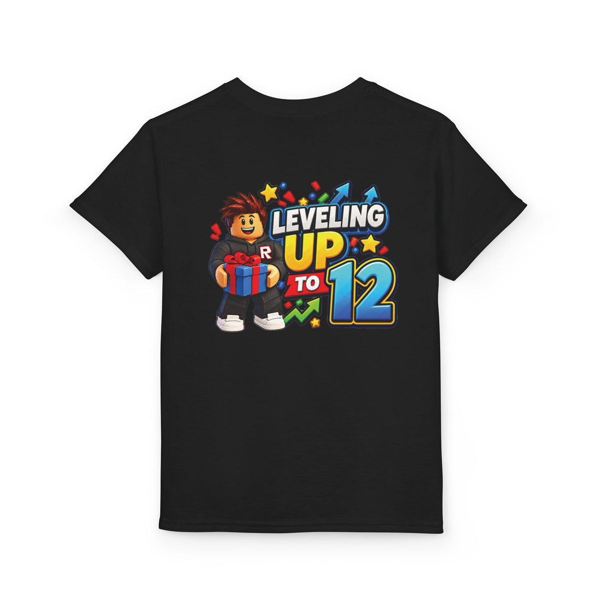 Youth Roblox Birthday T-Shirt – Leveling Up to 12