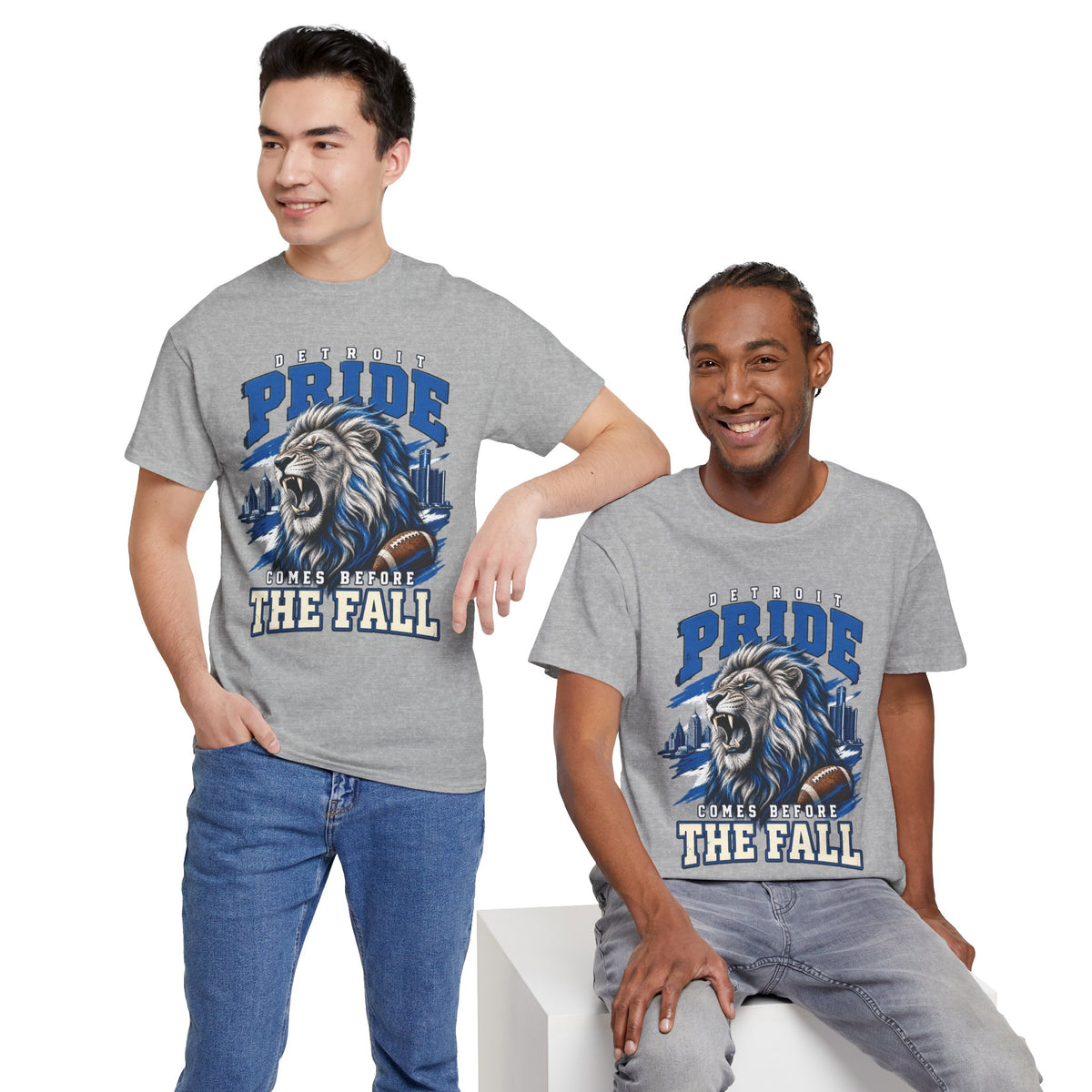 Detroit Pride Comes Before the Fall Lion Graphic T-Shirt