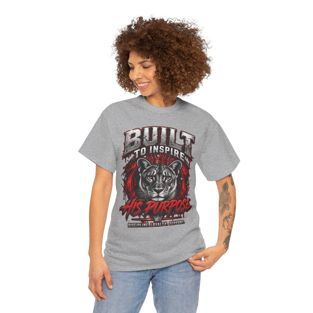 Built to Inspire His Purpose Couples Tiger Graphic T-Shirt