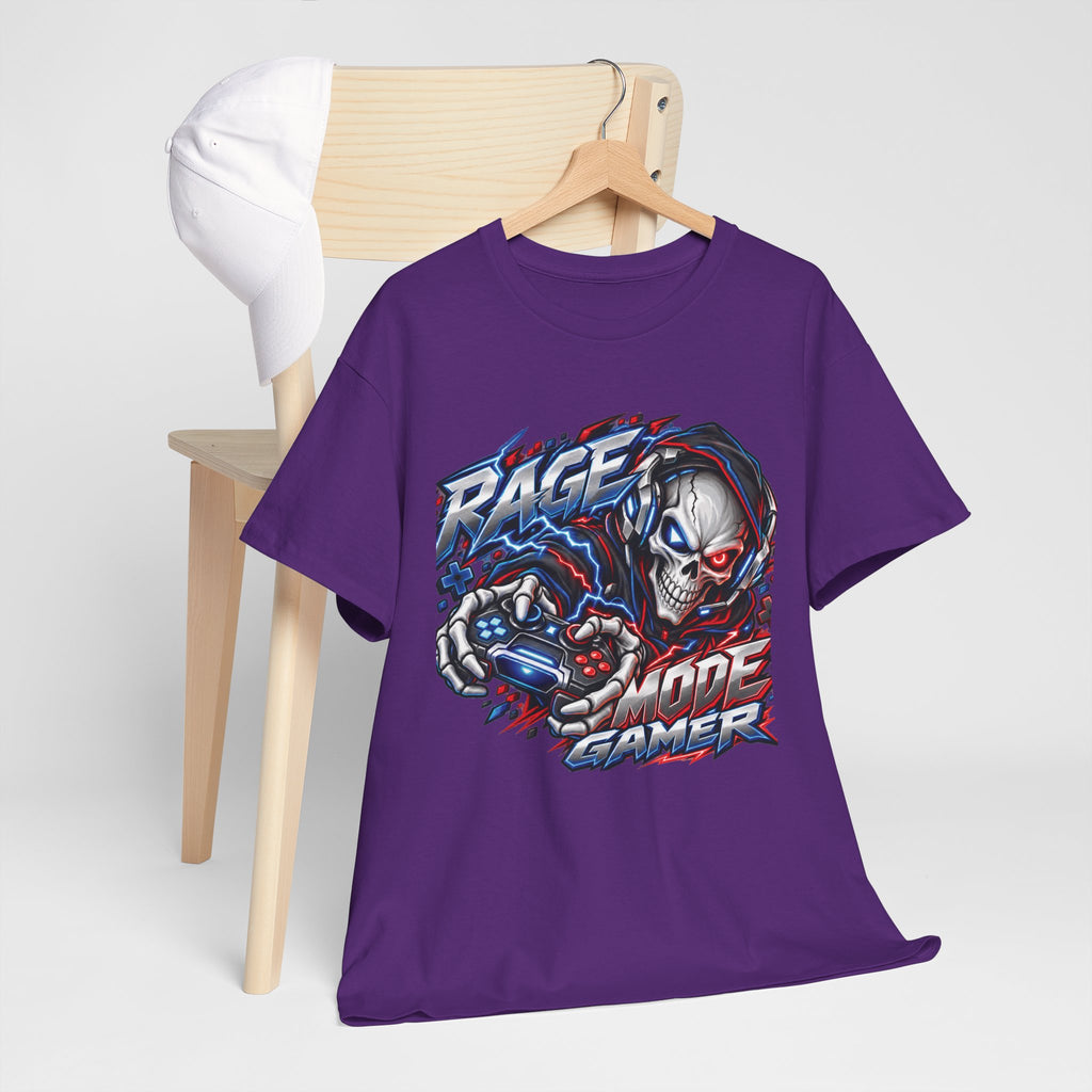 Rage Mode Gamer Skull Graphic T-Shirt