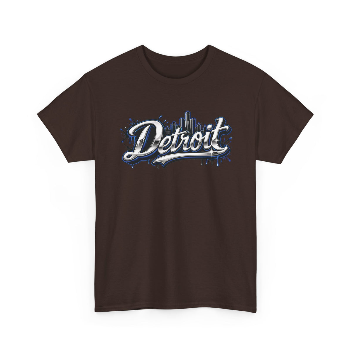 Detroit Script Tee | 313 Drip Skyline T-Shirt