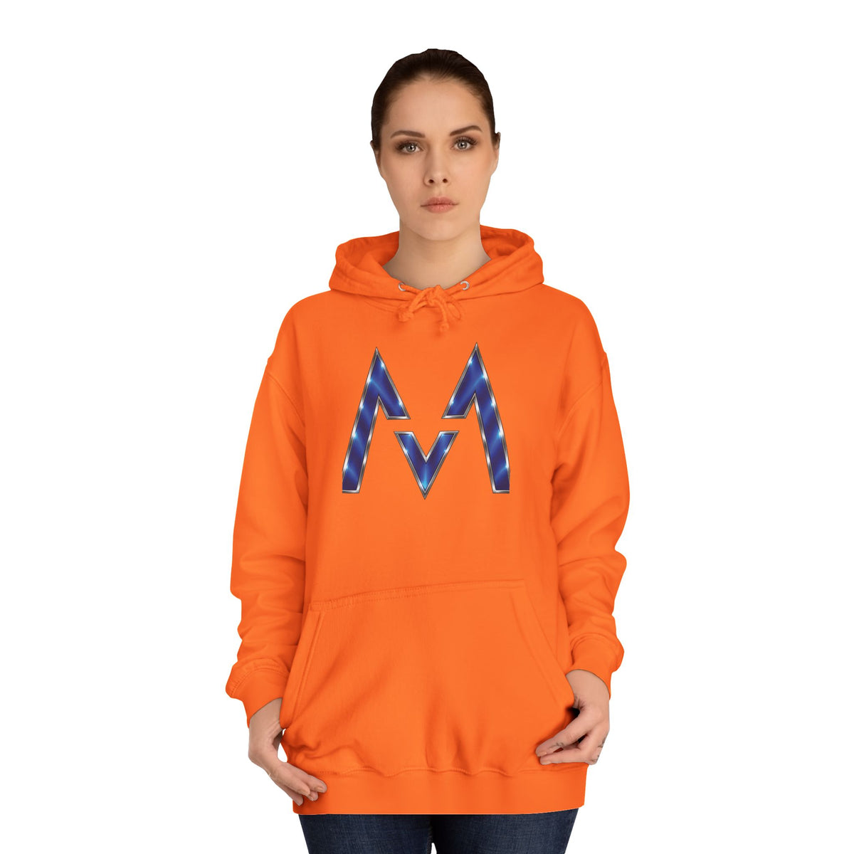 Blue M Chevron Logo Hoodie | Maroon 5 Band Photo Signature Back Hoodie