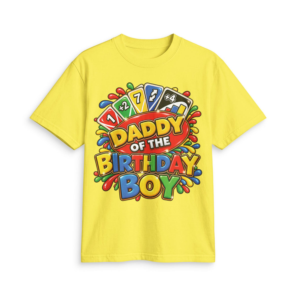 Daddy of the Birthday Boy T Shirt | Colorful Card Game Party Tee