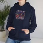 Detroit Basketball Graphic Hoodie | Vintage City Sports Logo, Front Collage Art