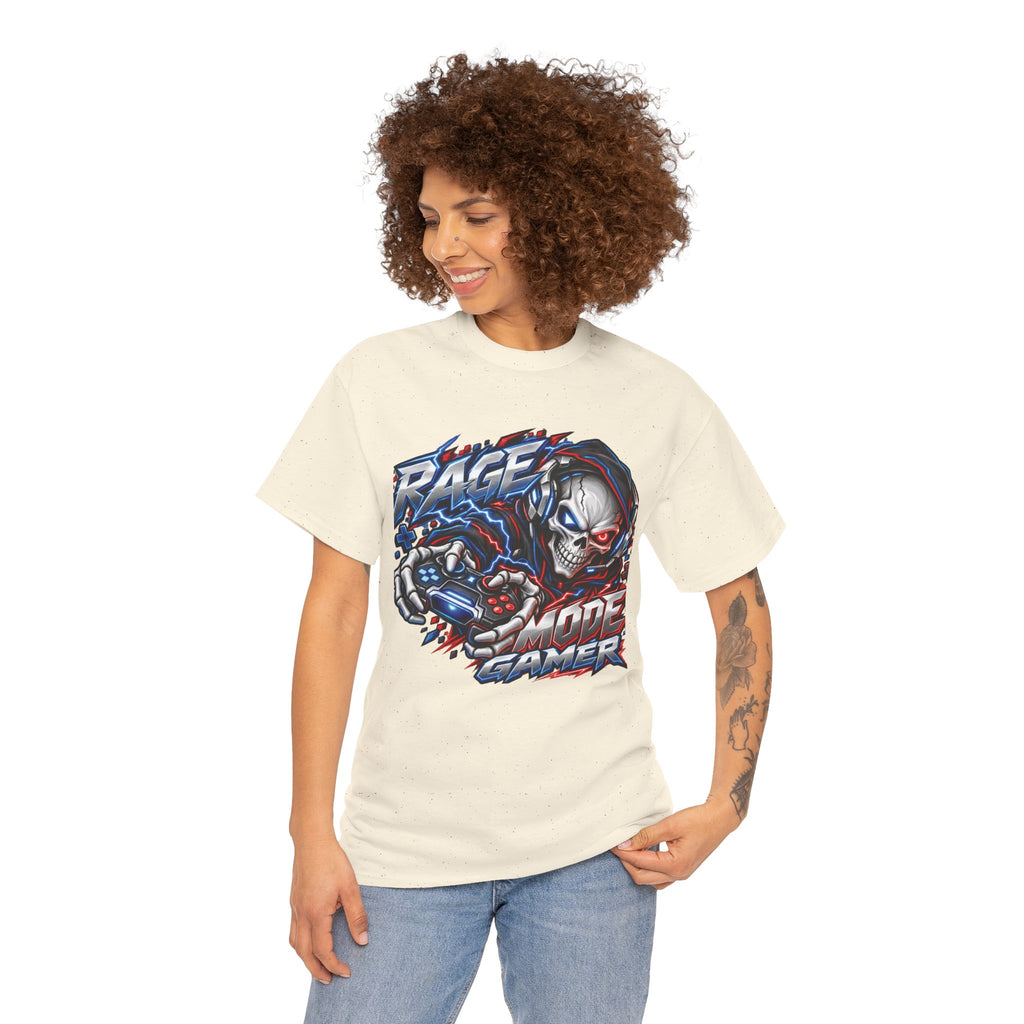 Rage Mode Gamer Skull Graphic T-Shirt