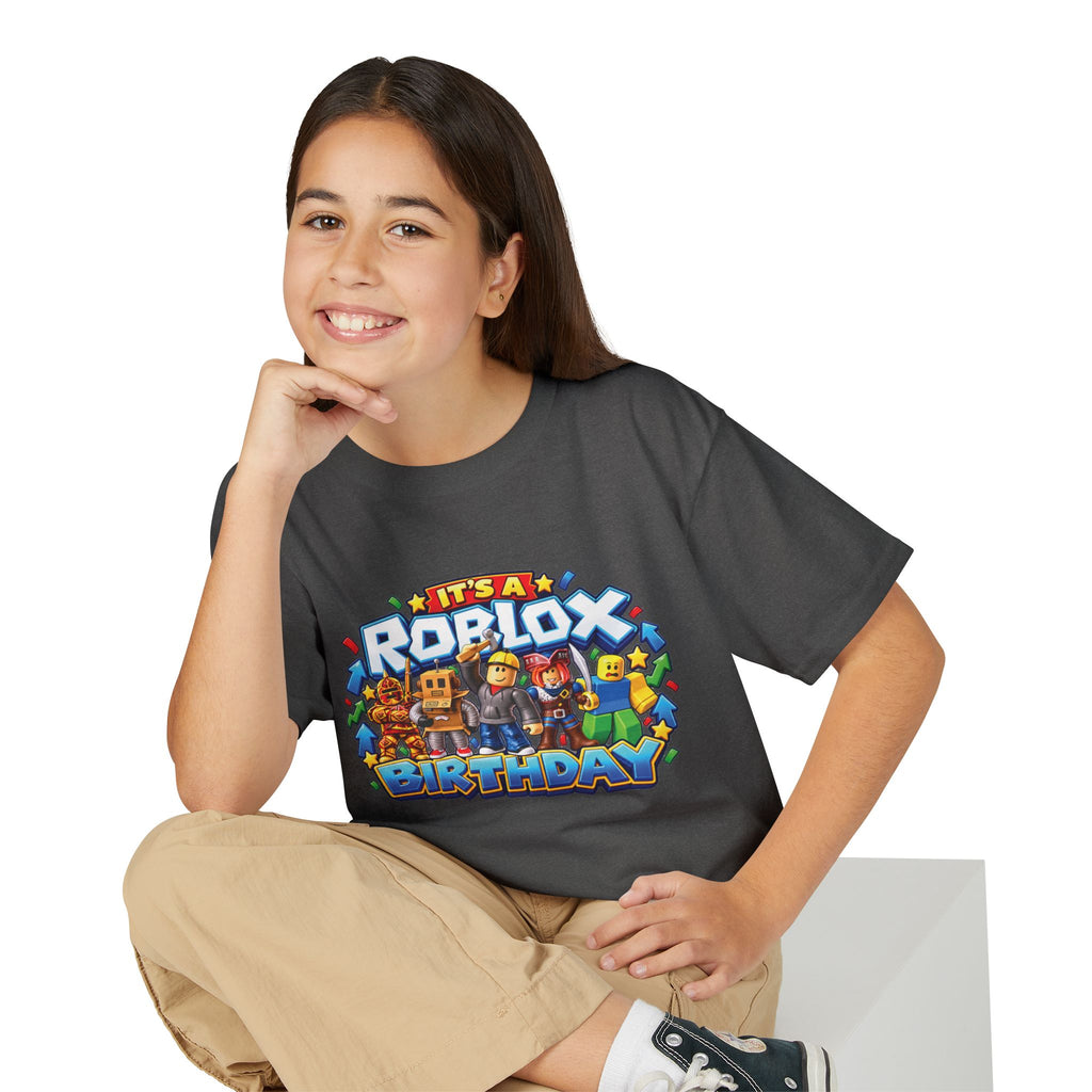 Youth Roblox Birthday T-Shirt – Leveling Up to 12