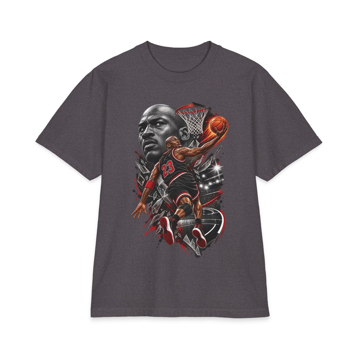 Basketball Dunk Illustration T-Shirt | Athletic Player Graphic Tee