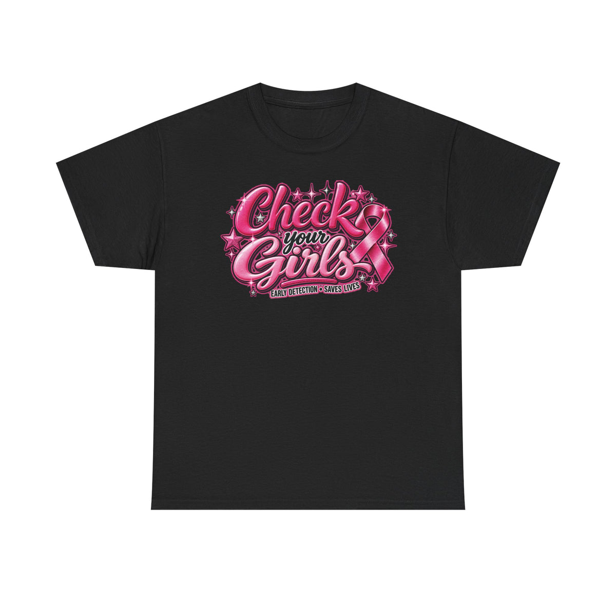 Check Your Girls tee | Breast Cancer Awareness shirt, pink ribbon design