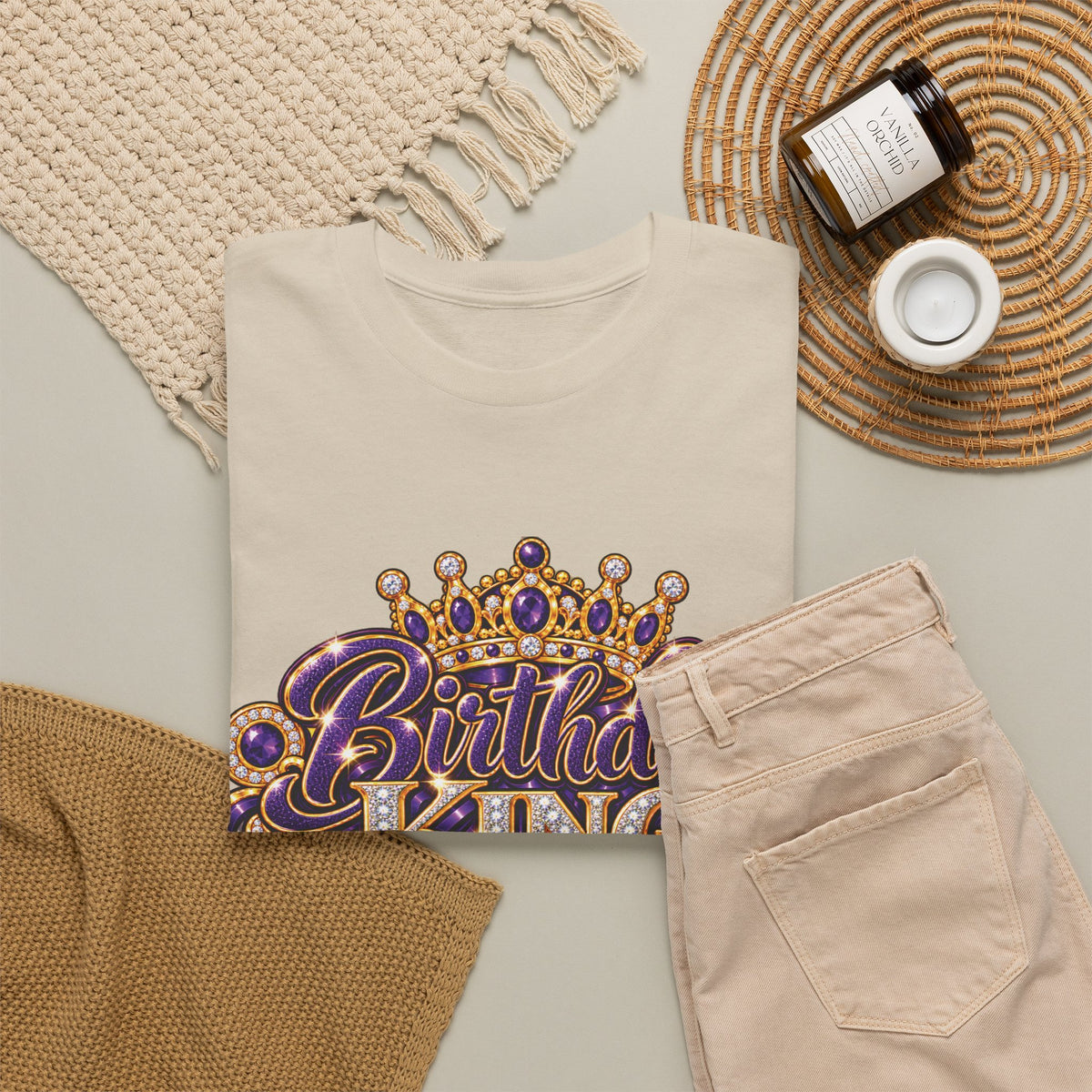 Birthday King Crown Graphic T-Shirt