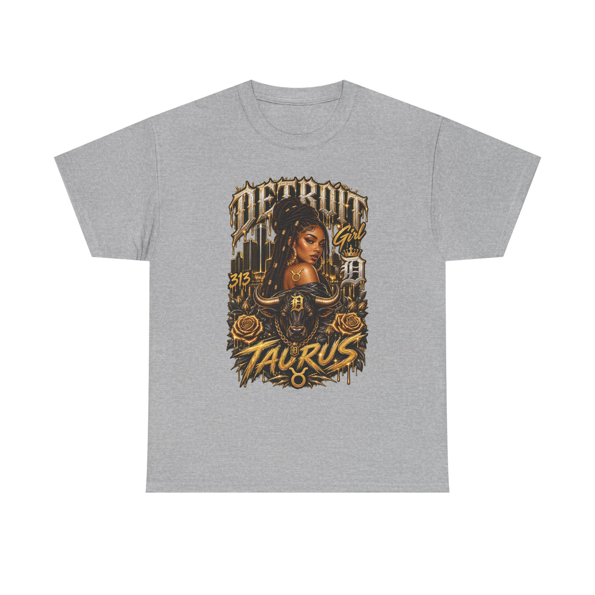 Detroit Taurus Graphic Tee | Zodiac City 313 Illustration
