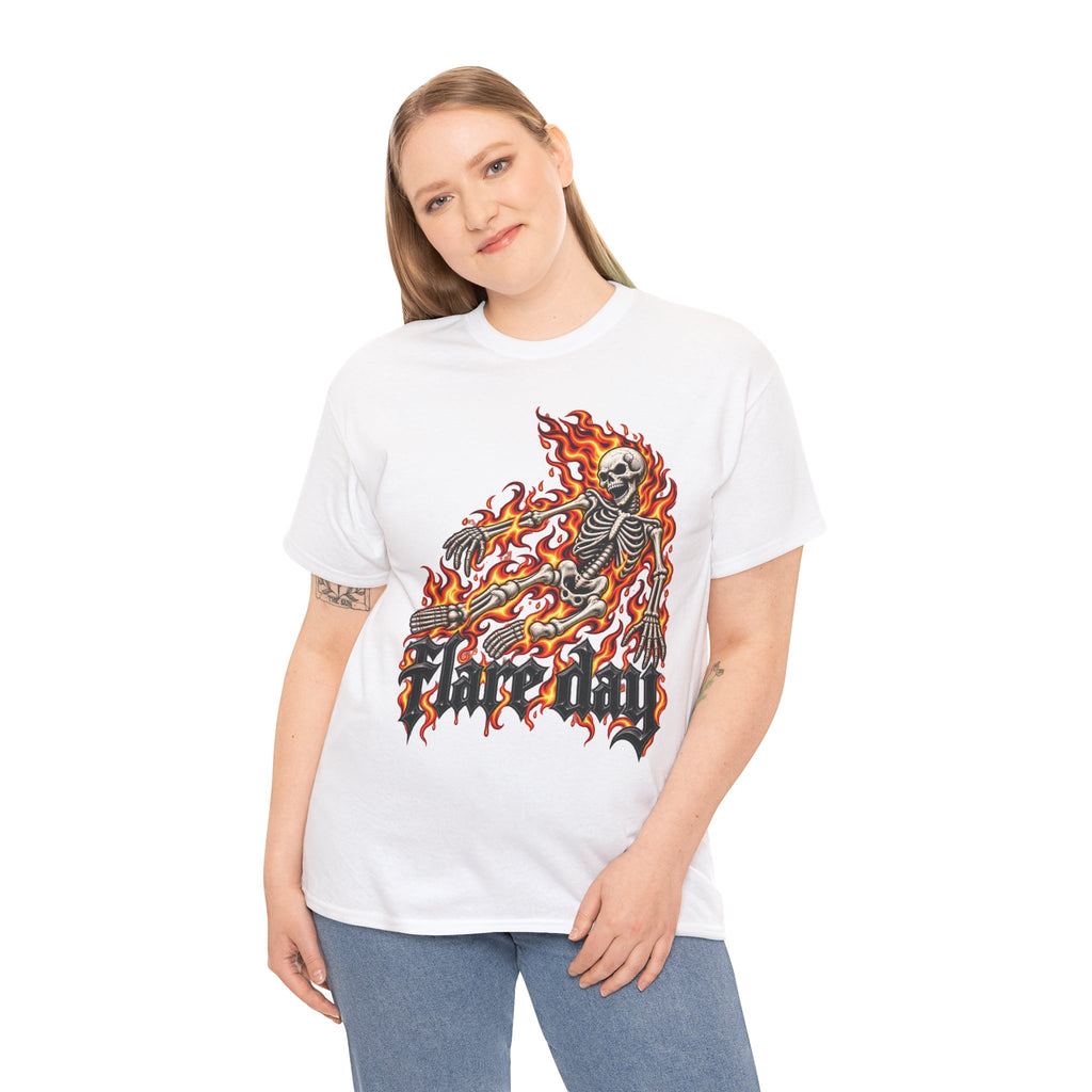 Flair Day Multiple Sclerosis Tee | Skull Flames Graphic Shirt