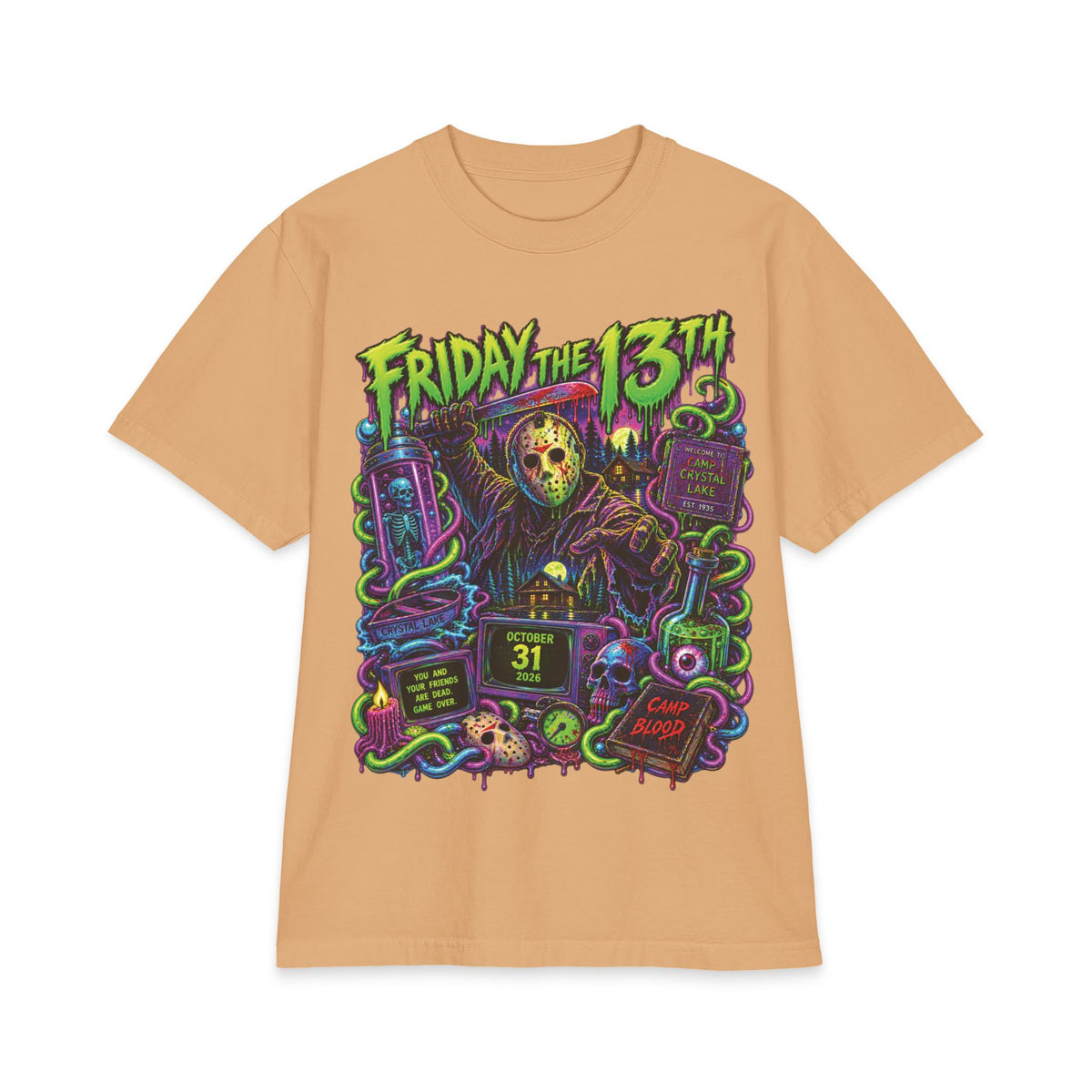 Friday the 13th Horror Graphic T-Shirt | Jason Masked Killer Tee