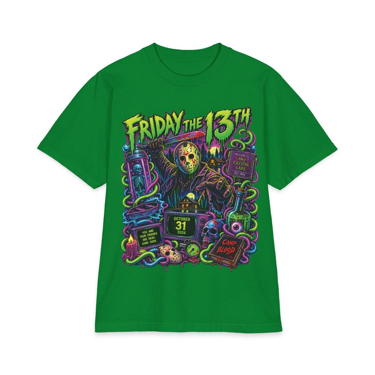 Friday the 13th Horror Graphic T-Shirt | Jason Masked Killer Tee