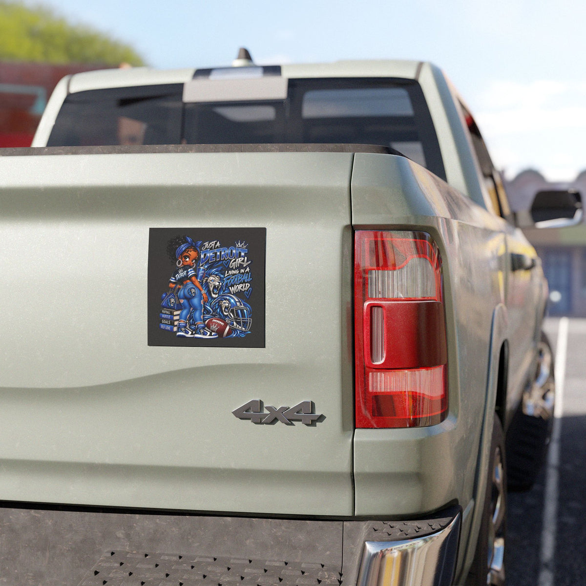 Just a Detroit Girl Living in a Football World Car Magnet