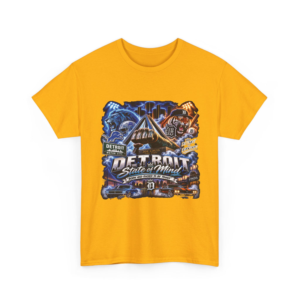 Detroit Skyline Collage Tee | Motor City Vintage Graphic T-Shirt