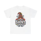 The Short Gnome T-Shirt | Christmas Gnome Plaid Hat, Holiday Lights Design