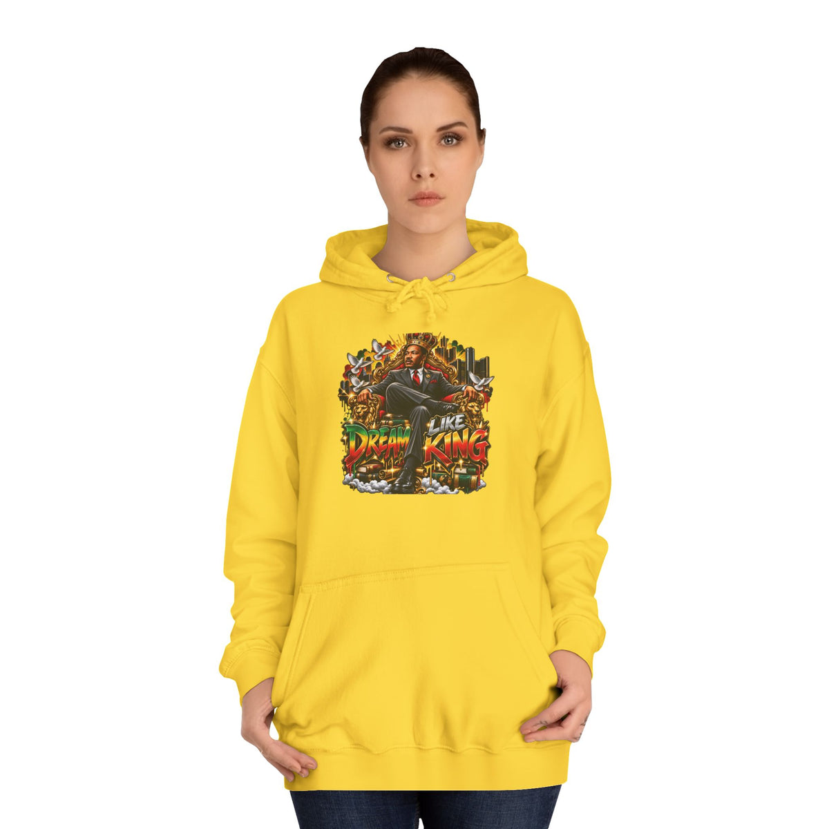 Martin Luther King Graphic Hoodie | Colorful Jungle King Design