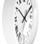 Roman Numeral Clock Wall Clock | Black Frame, Classic Vintage Face