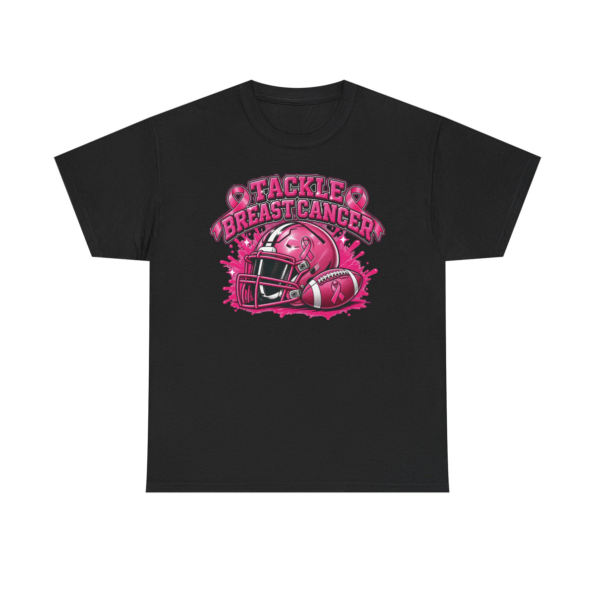 Tackle Breast Cancer Tee | Football Helmet, Pink Ribbon Awareness