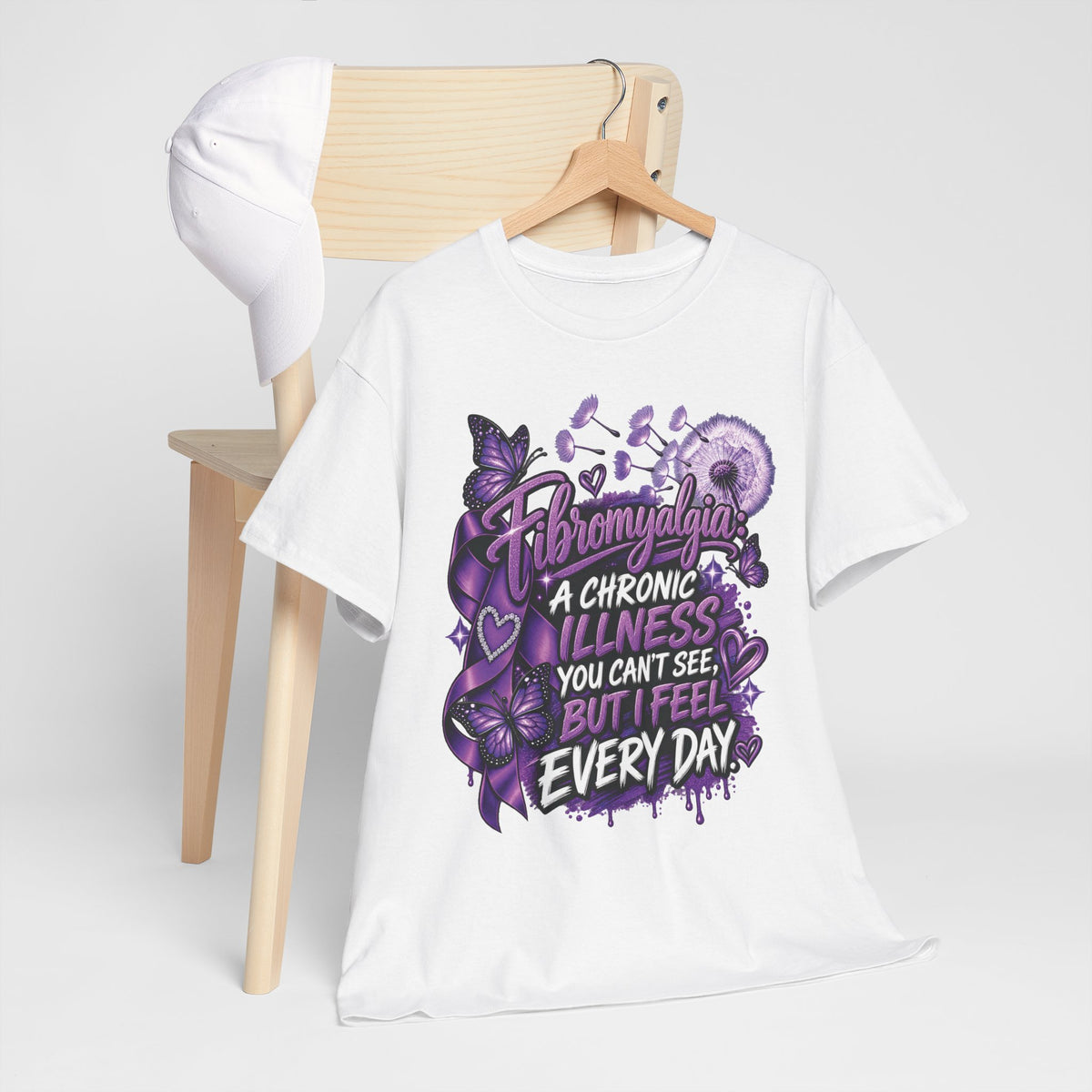 Fibromyalgia Awareness ribbon shirt | T-Shirt, Chronic Illness Support, Purple Awareness