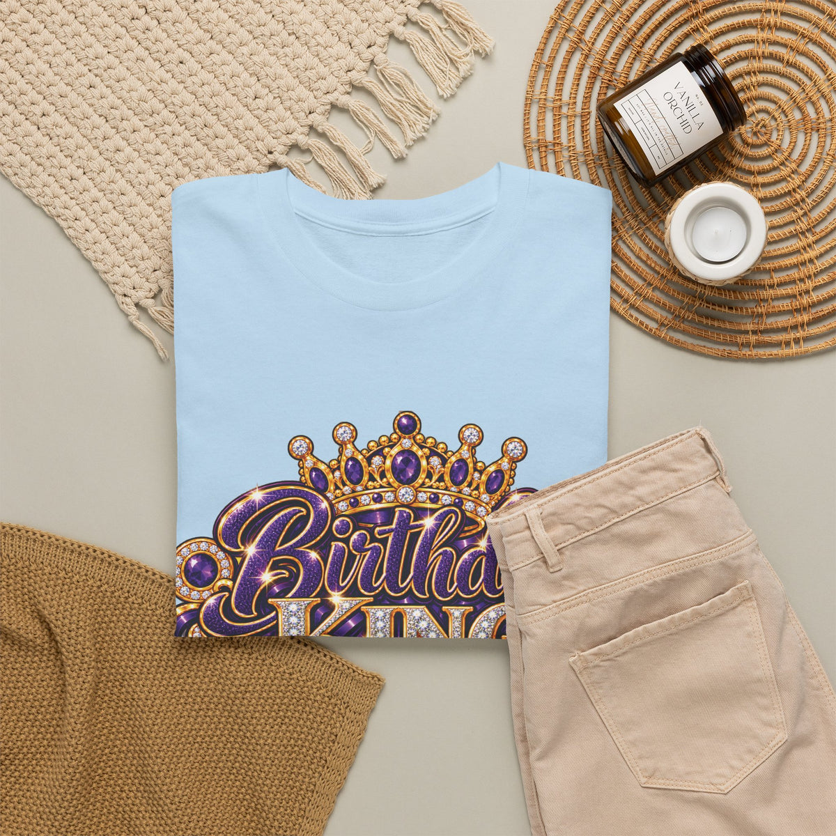 Birthday King Crown Graphic T-Shirt