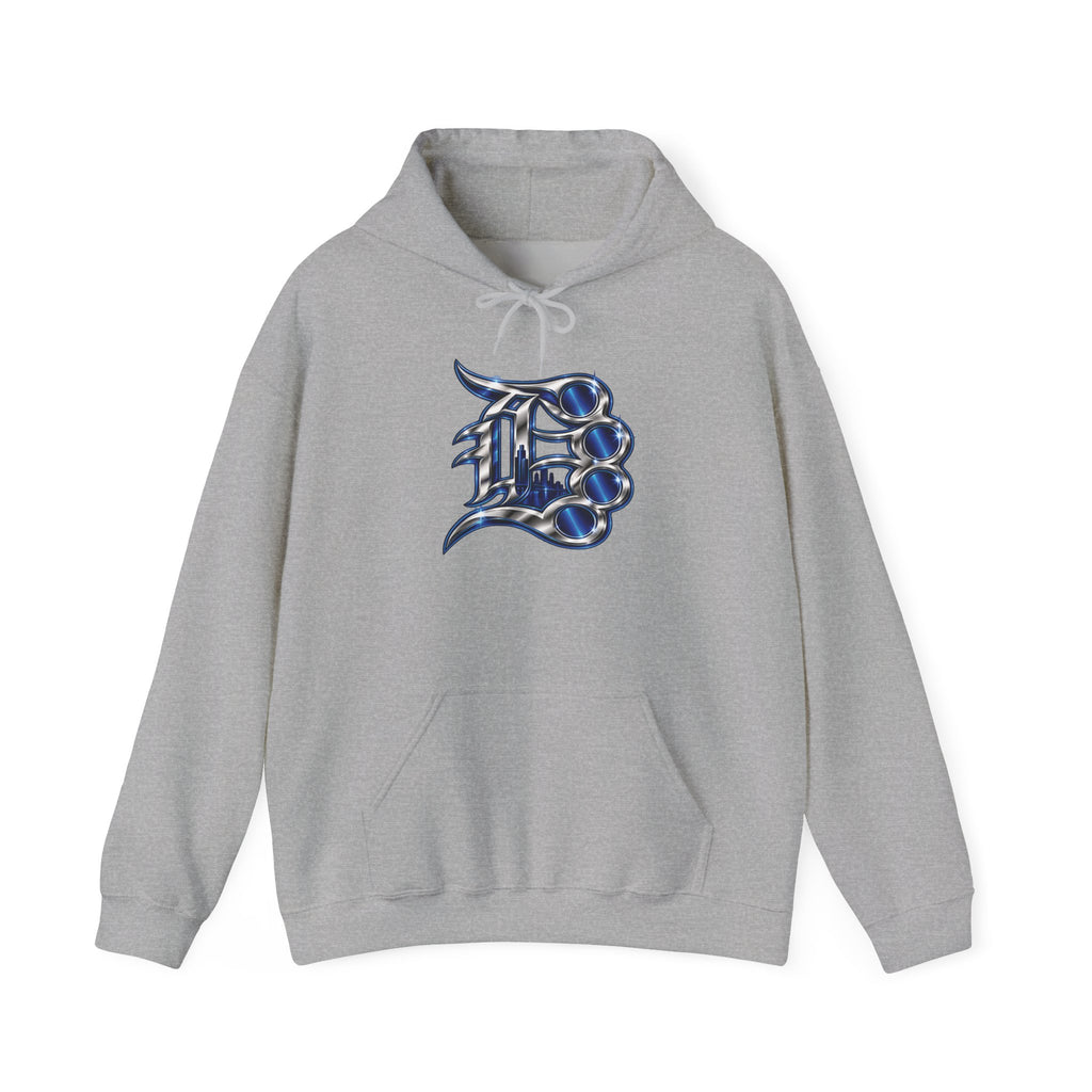 Detroit 313 Drip Skyline Hoodie | Graffiti Letter B Chest Design