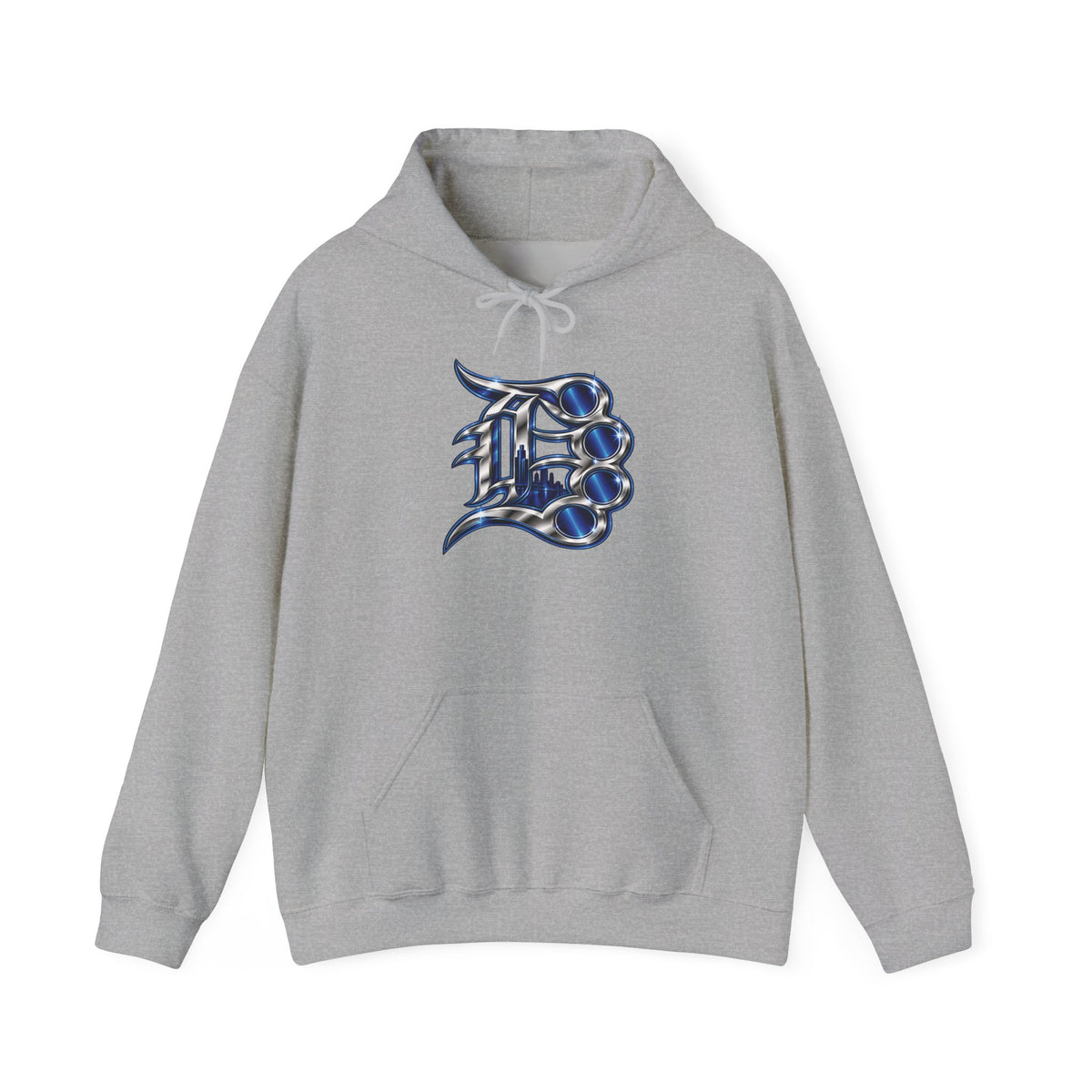 Detroit 313 Drip Skyline Hoodie | Graffiti Letter B Chest Design