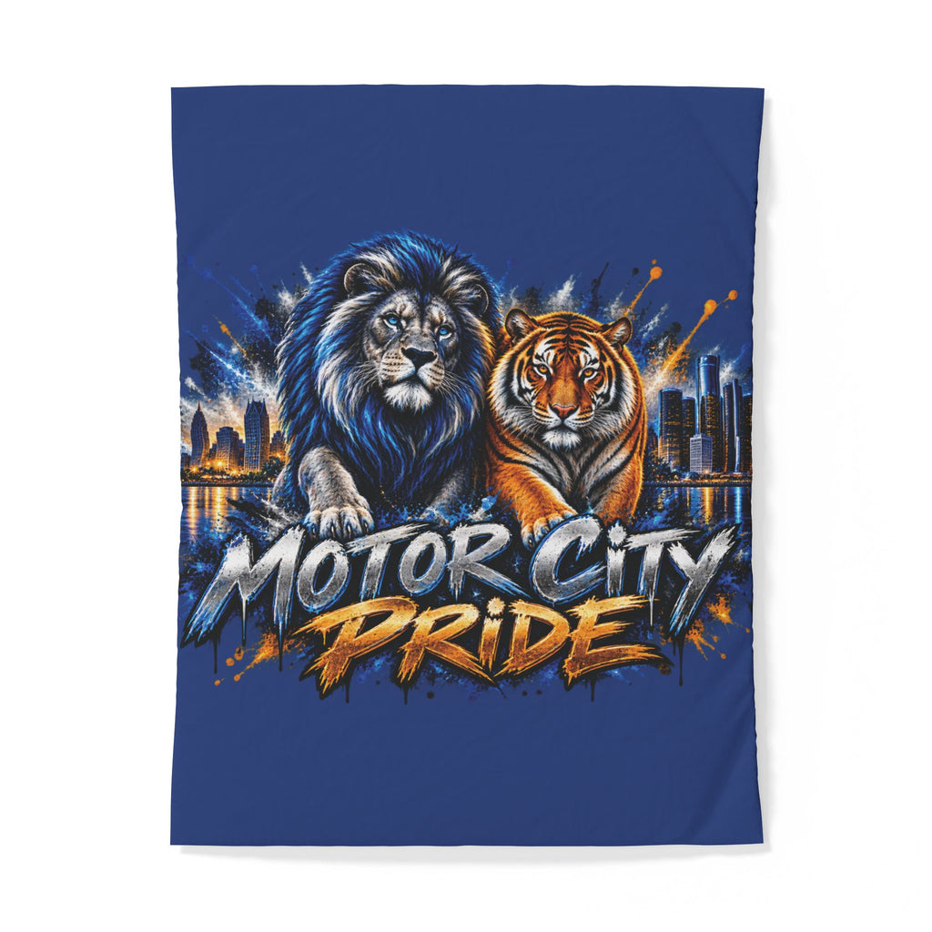 Motor City Pride Lion & Tiger Cotton Duvet Cover
