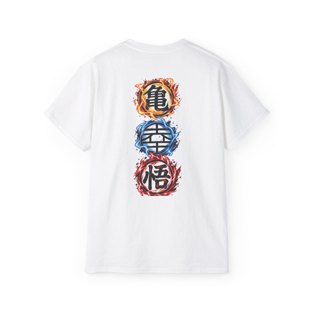 Dragon Ball Goku Illustration T-Shirt | Saiyan Pose, Kanji Back Print