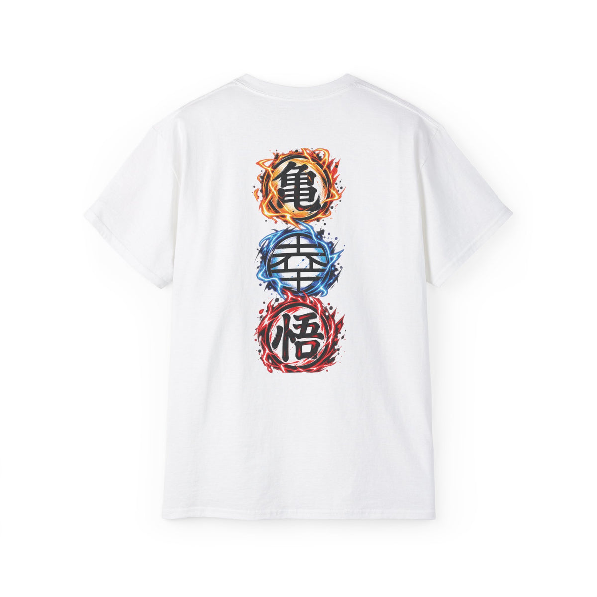 Dragon Ball Goku Illustration T-Shirt | Saiyan Pose, Kanji Back Print