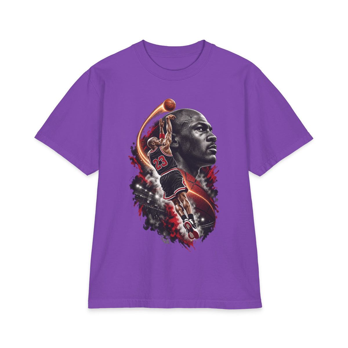 Basketball Slam Dunk Portrait T-Shirt | Sports Player Graphic Tee