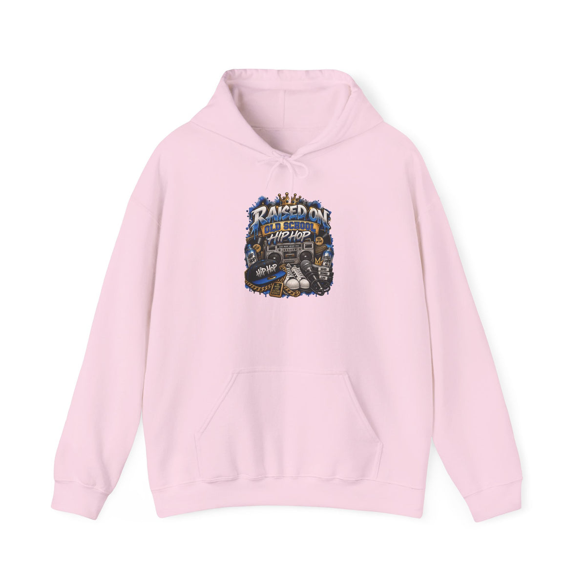 Raised On hip hop Hoodie | Vintage Guitar Skull Band Design