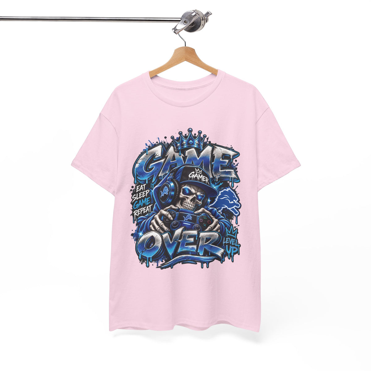 Game Over Skull Gamer Tee | Video Game Controller Graphic Shirt