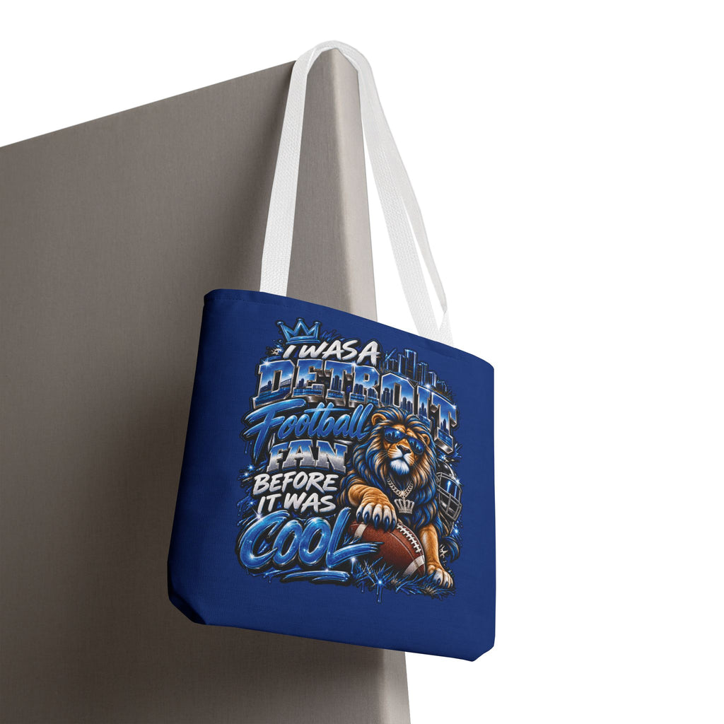 Detroit Football Fan Lion Tote Bag | Vintage City Pride