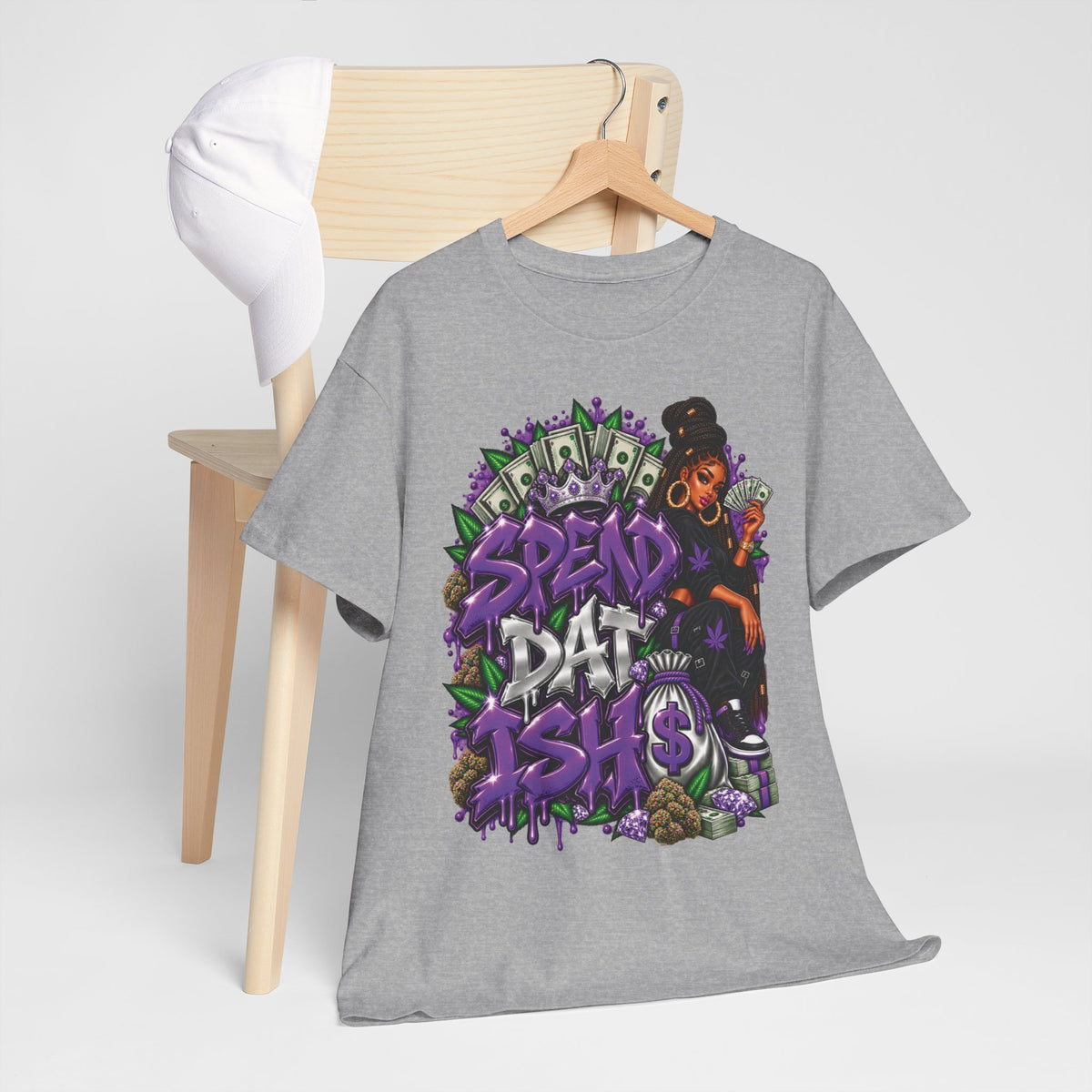 Spend Dat sh*t Tee | Graffiti Money Design, Purple Streetwear