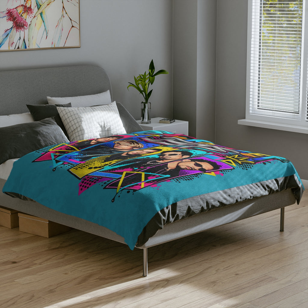 Backstreet Retro Pop Band Graphic Blanket | Velveteen Microfiber Blanket