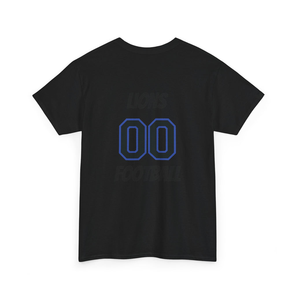 Detroit Lion Rider T-Shirt | Football Team Graphic Tee, Blue Mascot