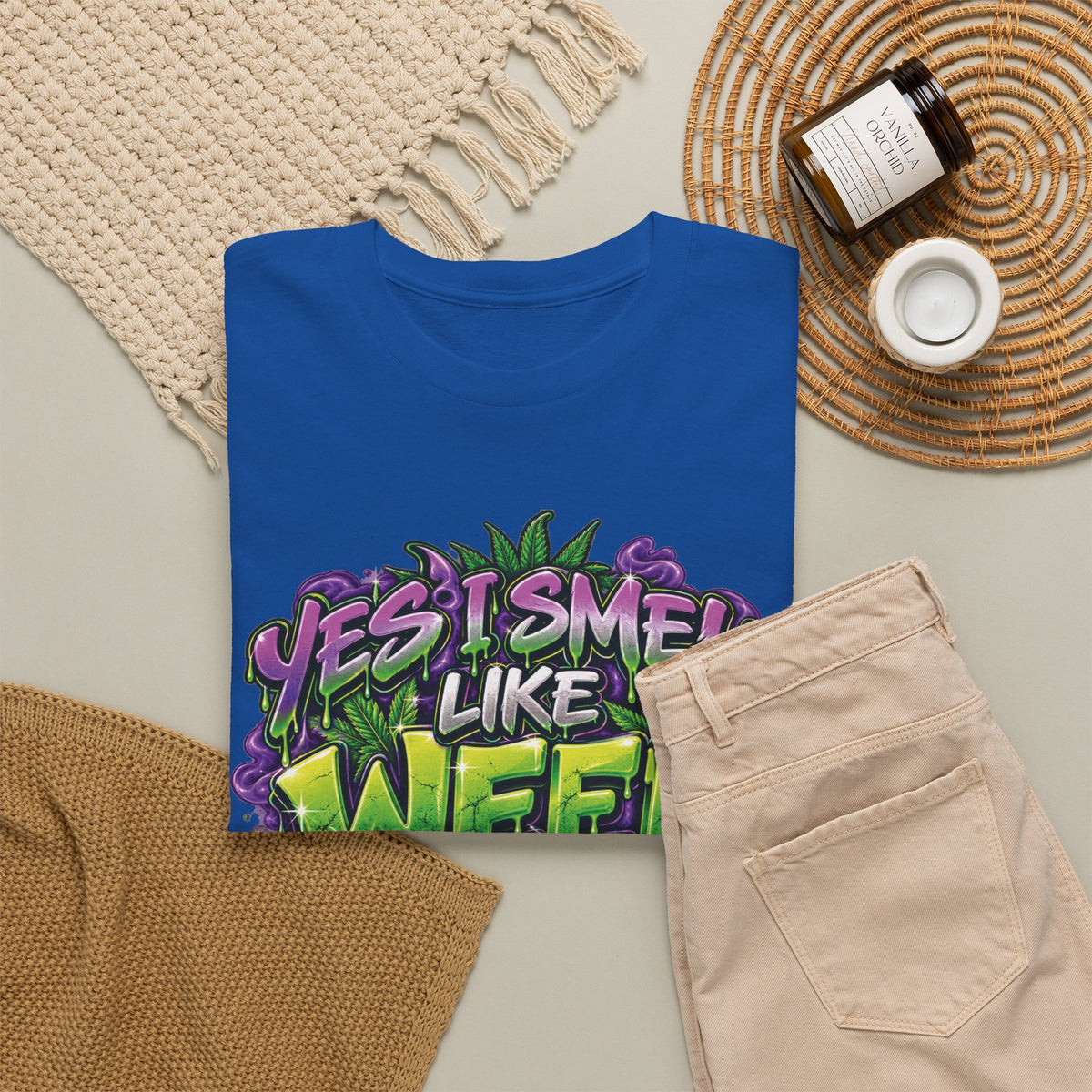You Smell Like Weed T-Shirt | Cannabis Graphic Tee, Funny Stoner Slogan