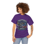 Detroit Muscle Car Tee | Vintage Hot Rod Illustration, Garage Scene
